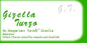 gizella turzo business card